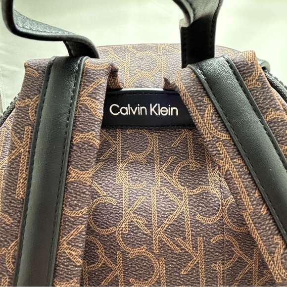 Calvin Klein, Sydney, Signature Backpack, Brown/Black, Incredible Quality main image 11